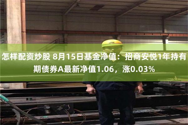 怎样配资炒股 8月15日基金净值：招商安悦1年持有期债券A最新净值1.06，涨0.03%