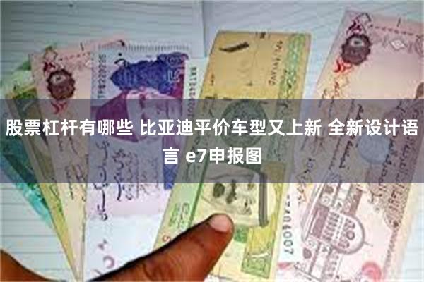 股票杠杆有哪些 比亚迪平价车型又上新 全新设计语言 e7申报图